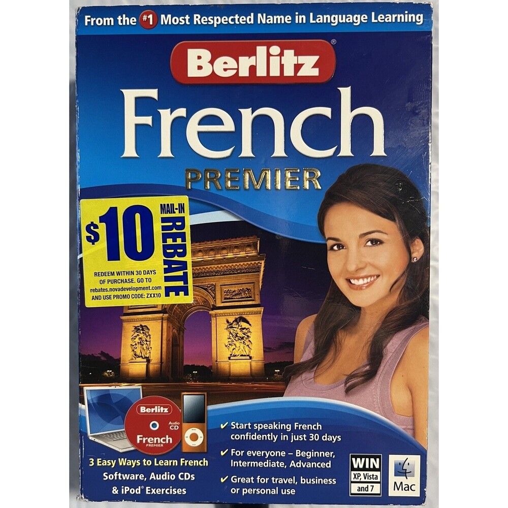 Berlitz French Premier (Mac & Win, 4 Audio CD's, 727298409536)